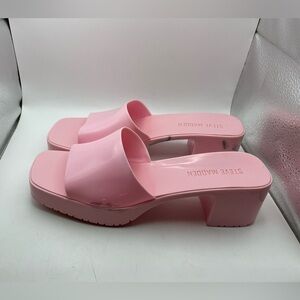 Steve Madden Harlin Y2K chunky baby pink sandals women’s 9